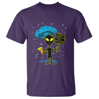 NASA UFO Alien Just Here For The Pizza T Shirt - Wonder Print Shop