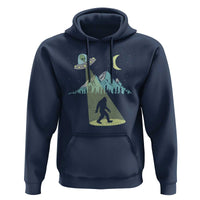 Bigfoot UFO Abduction Moon & Mountain Alien Vintage Graphic Hoodie - Wonder Print Shop