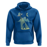 Bigfoot UFO Abduction Moon & Mountain Alien Vintage Graphic Hoodie - Wonder Print Shop