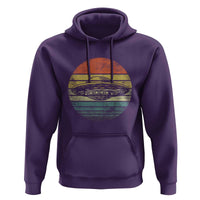 UFO Gifts Retro Sunset Funny Alien UFO Hunter Silhouette Hoodie - Wonder Print Shop