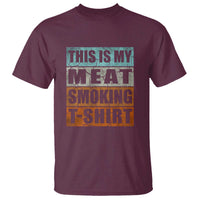 BBQ Smoker Themed Retro - Vintage My Meat Smoking T Shirt - Wonder Print Shop
