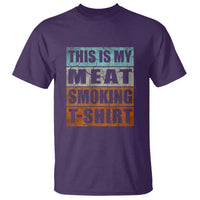 BBQ Smoker Themed Retro - Vintage My Meat Smoking T Shirt - Wonder Print Shop