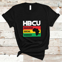 HBCU Educated Social Worker Historical Black T Shirt - Wonder Print Shop