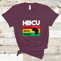 HBCU Educated Social Worker Historical Black T Shirt - Wonder Print Shop