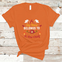 Fire Chief T Shirt My Heart Belongs To A Fire Chief Wife - Wonder Print Shop