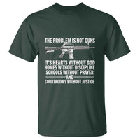 The Problem Is Not Guns - Patriotic Quote T Shirt Christian Faith & Values - Wonder Print Shop