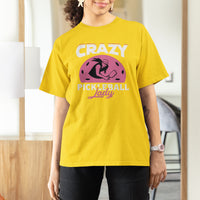 Women's Pickleball T Shirt For Women Crazy Pickleball Lady Cool Pickleball - Wonder Print Shop