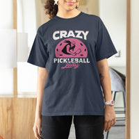 Women's Pickleball T Shirt For Women Crazy Pickleball Lady Cool Pickleball - Wonder Print Shop