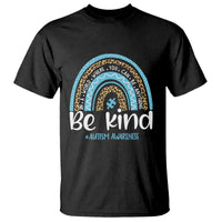 Autism Awareness T Shirt In A World Where You Can Be Anything Be Kind Blue Rainbow - Wonder Print Shop