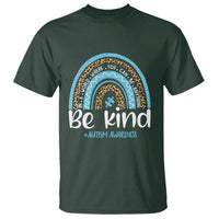 Autism Awareness T Shirt In A World Where You Can Be Anything Be Kind Blue Rainbow - Wonder Print Shop