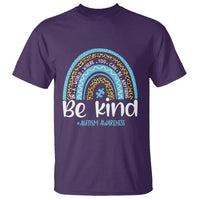 Autism Awareness T Shirt In A World Where You Can Be Anything Be Kind Blue Rainbow - Wonder Print Shop
