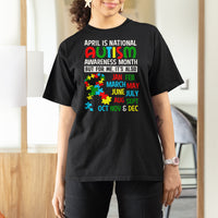 April Is National Autism Awareness Month T Shirt For Women But For Me It's All Months - Wonder Print Shop