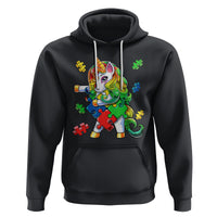 Unicorn Autism Hoodie His Fight is My Fight with Flossing Unicorn Puzzle Piece - Wonder Print Shop