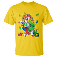 Unicorn Autism T Shirt His Fight is My Fight with Flossing Unicorn Puzzle Piece - Wonder Print Shop