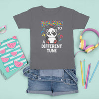 Panda Autism T Shirt For Kid Rockin' To A Different Tune Cute Kids - Wonder Print Shop