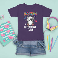 Panda Autism T Shirt For Kid Rockin' To A Different Tune Cute Kids - Wonder Print Shop