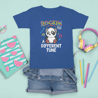 Panda Autism T Shirt For Kid Rockin' To A Different Tune Cute Kids - Wonder Print Shop