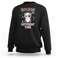 Panda Autism Sweatshirt Rockin' To A Different Tune Cute Kids - Wonder Print Shop