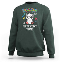 Panda Autism Sweatshirt Rockin' To A Different Tune Cute Kids - Wonder Print Shop