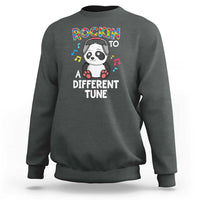 Panda Autism Sweatshirt Rockin' To A Different Tune Cute Kids - Wonder Print Shop