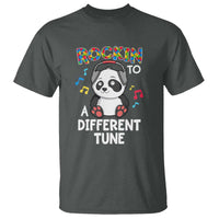 Panda Autism T Shirt Rockin' To A Different Tune Cute Kids - Wonder Print Shop