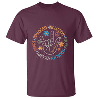 Sped Teacher T Shirt Special Education Autism Accept Adapt Advocate Inclusion Equity Equality - Wonder Print Shop