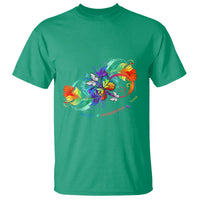 Autism Acceptance T Shirt Accept Understand Love Rainbow Infinity With Butterfly Feathers - Wonder Print Shop