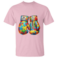 Autism Support T Shirt Her Fight is My Fight Jigsaw Puzzle Boxing Gloves - Wonder Print Shop