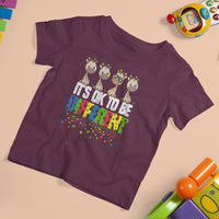 Giraffe Autism T Shirt For Kid It's Ok To Be Different Jigsaw Puzzle - Wonder Print Shop