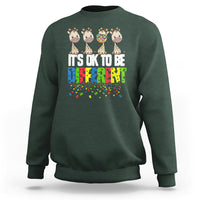Giraffe Autism Sweatshirt It's Ok To Be Different Jigsaw Puzzle - Wonder Print Shop