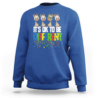 Giraffe Autism Sweatshirt It's Ok To Be Different Jigsaw Puzzle - Wonder Print Shop