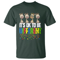 Giraffe Autism T Shirt It's Ok To Be Different Jigsaw Puzzle - Wonder Print Shop
