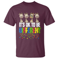 Giraffe Autism T Shirt It's Ok To Be Different Jigsaw Puzzle - Wonder Print Shop