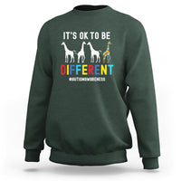 Giraffe Autism Sweatshirt It's Ok To Be Different Jigsaw Puzzle - Wonder Print Shop