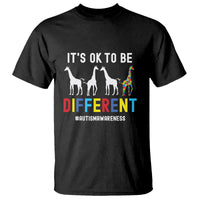 Giraffe Autism T Shirt It's Ok To Be Different Jigsaw Puzzle - Wonder Print Shop