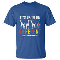 Giraffe Autism T Shirt It's Ok To Be Different Jigsaw Puzzle - Wonder Print Shop