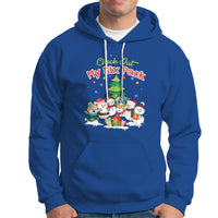 Snowman Hoodie Check Out My Six Pack Snowmies - Wonder Print Shop