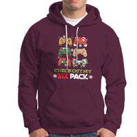Video Game Christmas Hoodie Check Out My Six Pack - Wonder Print Shop