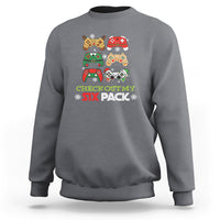 Video Game Christmas Sweatshirt Check Out My Six Pack - Wonder Print Shop