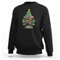 Reading Sweatshirt Merry Bookmas Christmas - Wonder Print Shop