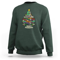 Reading Sweatshirt Merry Bookmas Christmas - Wonder Print Shop