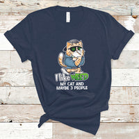 I Like Weed My Cat And 3 Maybe People Marijuana Leaf T Shirt - Wonder Print Shop