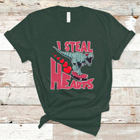 Valentines Day Dinosaur I Steal Hearts Skateboard T Shirt - Wonder Print Shop