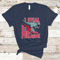 Valentines Day Dinosaur I Steal Hearts Skateboard T Shirt - Wonder Print Shop