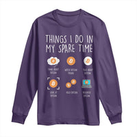 Funny Crypto Investing Long Sleeve Shirt Things I Do Spare Time Bitcoin BTC Crypto Cryptocurrency