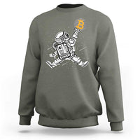 Funny Crypto Investing Sweatshirt Bitcoin HODL BTC Astronaut Trader