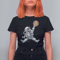Funny Crypto Investing T Shirt For Women Bitcoin HODL BTC Astronaut Trader