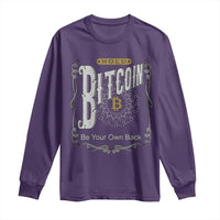Funny Crypto Investing Long Sleeve Shirt Vintage Bitcoin HODL Be Your Own Bank Cryptocurrency