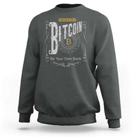 Funny Crypto Investing Sweatshirt Vintage Bitcoin HODL Be Your Own Bank Cryptocurrency