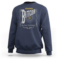 Funny Crypto Investing Sweatshirt Vintage Bitcoin HODL Be Your Own Bank Cryptocurrency